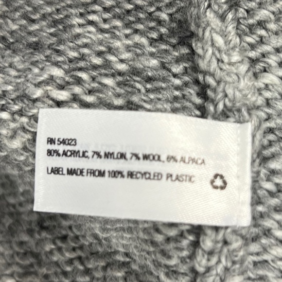 Gap Wool Alpaca Blend Moto Asymmetrical Zip Grandpacore Cardigan Gray Size M NWT - Picture 7 of 9